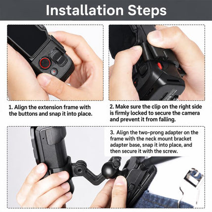 For Insta360 Luna Ultra Quick Release Magnetic Neck Mount, Neck Mount, Neck Mount + Fixed Strap