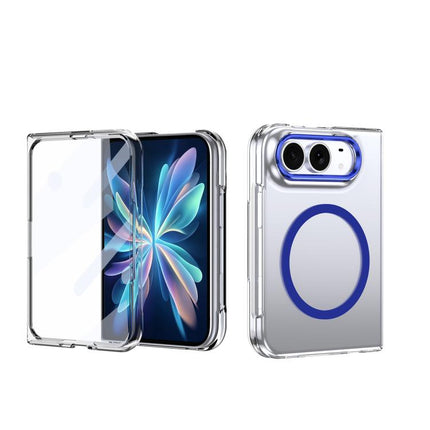 lce Folding Series MagSafe Integrated Clear PC Phone Case, For iPhone Duo