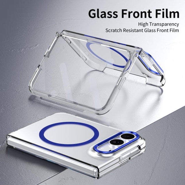lce Folding Series MagSafe Integrated Clear PC Phone Case, For iPhone Duo