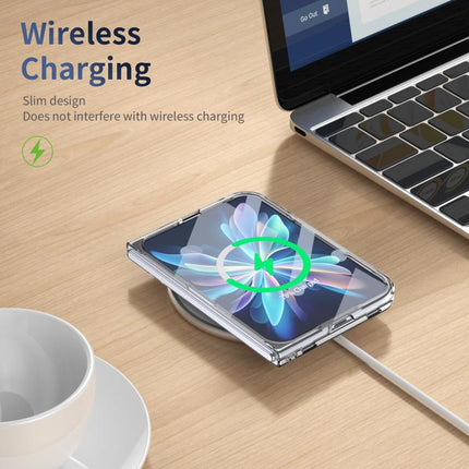 lce Folding Series MagSafe Integrated Clear PC Phone Case, For iPhone Duo