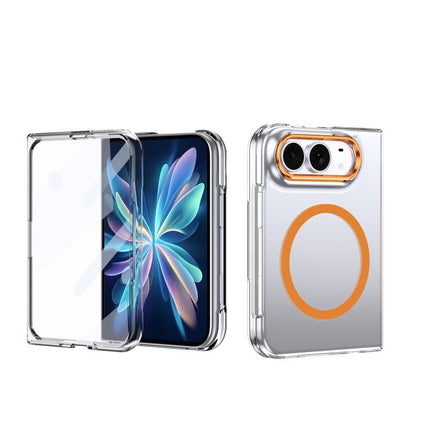 lce Folding Series MagSafe Integrated Clear PC Phone Case, For iPhone Duo