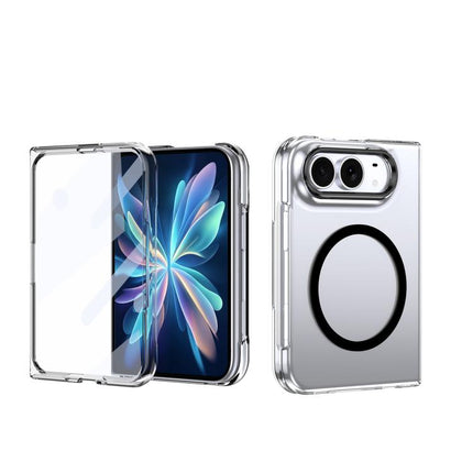 lce Folding Series MagSafe Integrated Clear PC Phone Case, For iPhone Duo