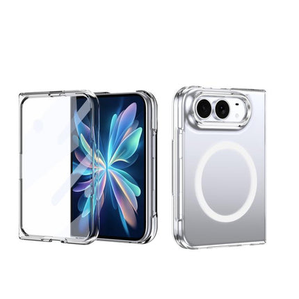 lce Folding Series MagSafe Integrated Clear PC Phone Case, For iPhone Duo