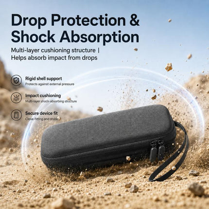 Portable Shockproof PU Camera Storage Bag, For Insta360 Luna Ultra
