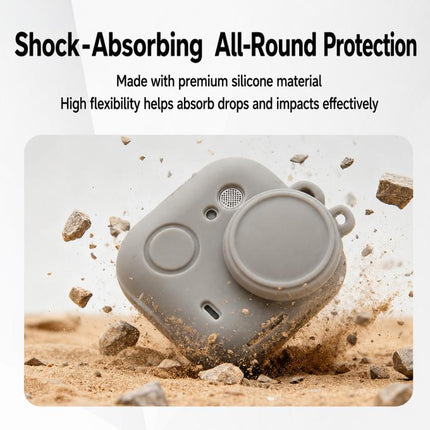 Silicone Protective Full-Body Camera Cover with Neck Strap and Lens Anti-Loss Strap, For Insta360 Go Ultra