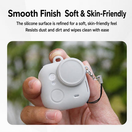 Silicone Protective Full-Body Camera Cover with Neck Strap and Lens Anti-Loss Strap, For Insta360 Go Ultra