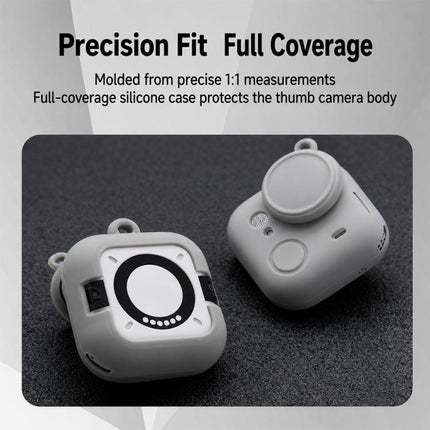 Silicone Protective Full-Body Camera Cover with Neck Strap and Lens Anti-Loss Strap, For Insta360 Go Ultra