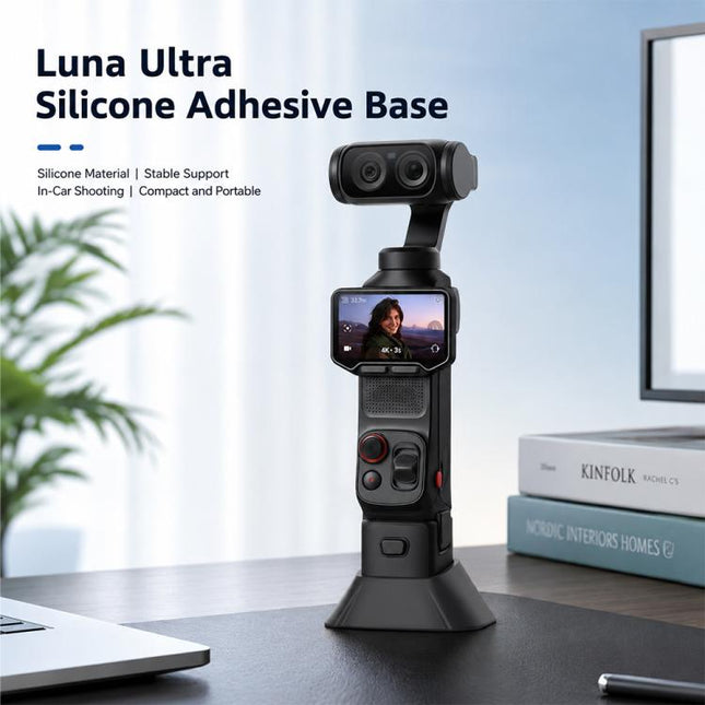 Silicone Mount Base Anti-Slip Camera Expansion Mount Fixed Holder, For Insta360 Luna Ultra