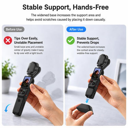 Silicone Mount Base Anti-Slip Camera Expansion Mount Fixed Holder, For Insta360 Luna Ultra
