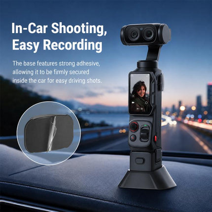 Silicone Mount Base Anti-Slip Camera Expansion Mount Fixed Holder, For Insta360 Luna Ultra