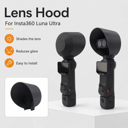 Lens Hood Anti-Glare Lens Shield Scratch-Resistant Protective Cover, For Insta360 Luna Ultra