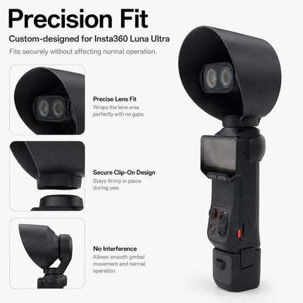 Lens Hood Anti-Glare Lens Shield Scratch-Resistant Protective Cover, For Insta360 Luna Ultra