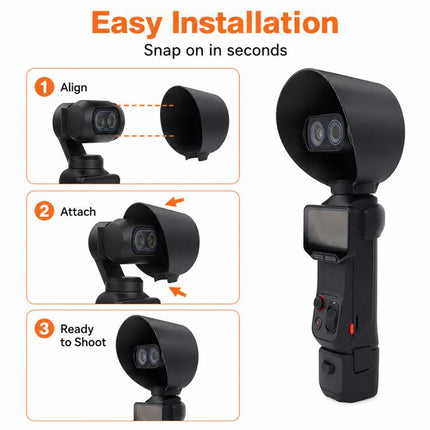 Lens Hood Anti-Glare Lens Shield Scratch-Resistant Protective Cover, For Insta360 Luna Ultra