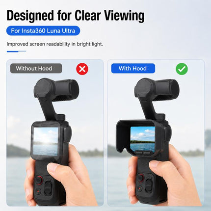Screen Sun Hood Anti-Glare Screen Shield Protective Cover, For Insta360 Luna Ultra