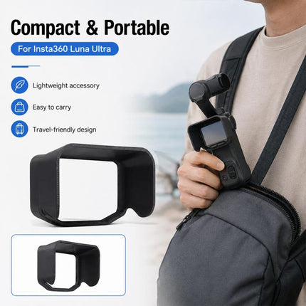Screen Sun Hood Anti-Glare Screen Shield Protective Cover, For Insta360 Luna Ultra