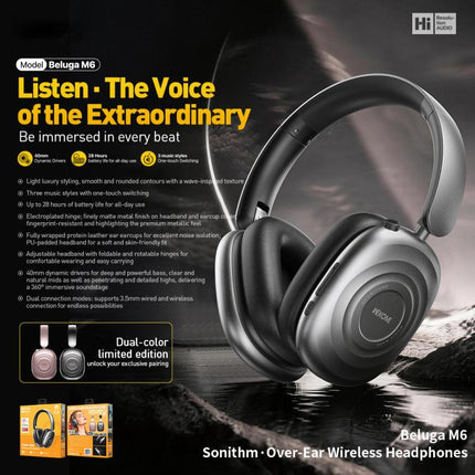 WK Beluga M6 Sonithm Over-Ear Wireless Headphones