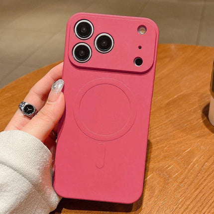 Solid Color Liquid Silicone MagSafe Magnetic Phone Case, For iPhone 18 Pro