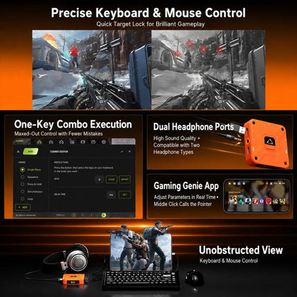 Aimzenix AX360M Console Mobile Game Keyboard and Mouse Converter