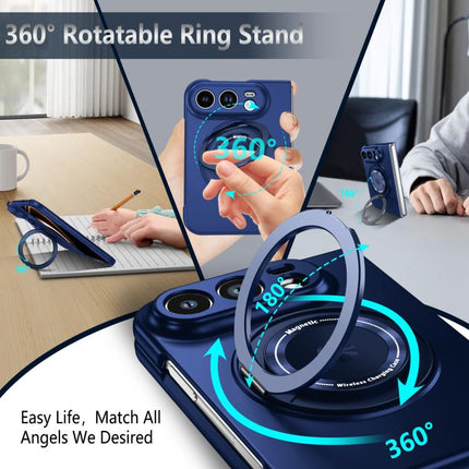Rotation Holder Foldable Magnetic PC Phone Case, For iPhone Duo