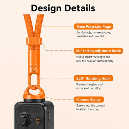 XDcase 4-in-1 Set Camera Wrist Strap Phone Lanyard for DJI, Insta360, GoPro and Other Action Cameras