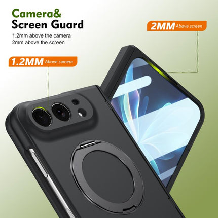 Rotation Magnetic Ring Holder Hinge Integrated Film Phone Case, For iPhone Duo