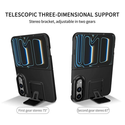 Three-dimensional Folding Holder PC Phone Case, For iPhone Duo