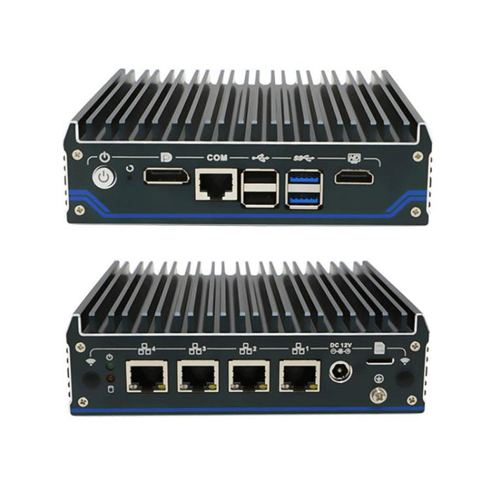 Intel Celeron J6412 Industrial Mini PC with Four Network Ports, without memory, 8GB + 128GB, 8GB + 256GB