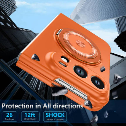 360 Rotation Ring Holder MagSafe Shockproof PC Phone Case, For iPhone Duo
