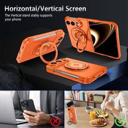 360 Rotation Ring Holder MagSafe Shockproof PC Phone Case, For iPhone Duo