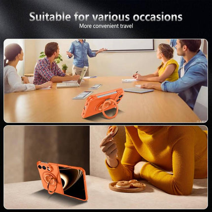 360 Rotation Ring Holder MagSafe Shockproof PC Phone Case, For iPhone Duo