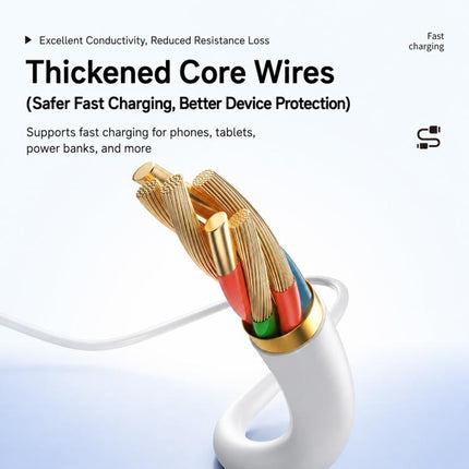 WK WDC-C36 Swift PD35W Type-C to 8 Pin Ultra-Fast Charging Data Cable, 1M, 2M, 3M
