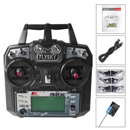 FlySky FS-I6X 10-Channel Transmitter Drone Remote Control, I6X+IA6B Left, I6X+IA6B Right, I6X+IA10B Left, I6X+IA10B Right, I6X Left Model 2 No Receiver, I6X Right Model 1 No Receiver, I6X + IA6 Left, I6X + IA6 Right, I6X+A8S Left, I6X+A8S Right