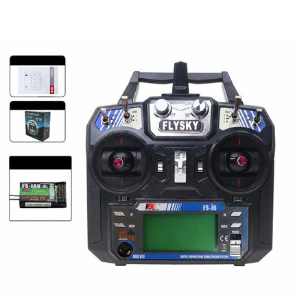 FlySky 2.4GHz 6CH Radio System Two-way RC Transmitter Controller, I6+IA6B Left Throttle, I6+IA6B Right Throttle, I6 Left No Receiver, I6 Right No Receiver, I6+IA6 Left Throttle, I6+IA6 Right Throttle