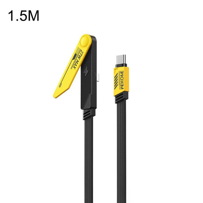 WK WDC-C38 Linton PD27W Type-C to 8 Pin Charging Data Cable with Holder, 1.2M, 1.5M