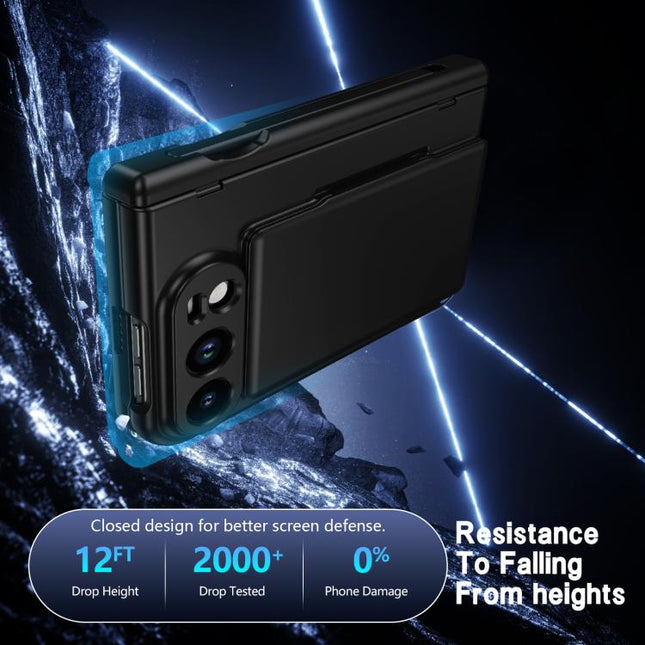 Card Bag Holder Hinge Integrated Film Phone Case, No Pen, For iPhone Duo