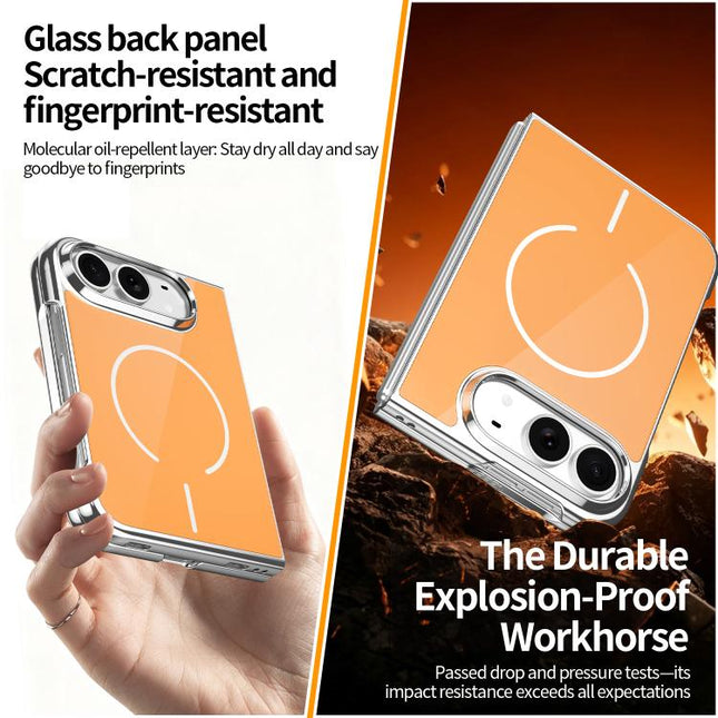 Integrated Glass Scratch Resistant Magnetic Phone Case, For iPhone Duo