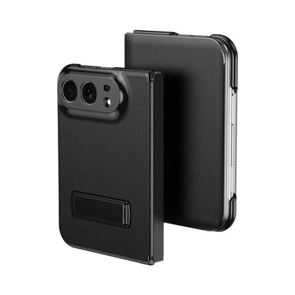 Flip Cover Folding Holder Vegan Leather Protective Phone Case, For iPhone Duo