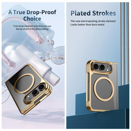 Clear Plated Magnetic Integrated Film Phone Case, For iPhone Duo