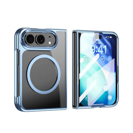Clear Plated Magnetic Integrated Film Phone Case, For iPhone Duo