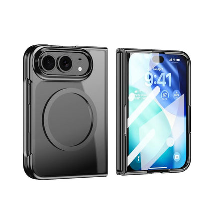 Clear Plated Magnetic Integrated Film Phone Case, For iPhone Duo
