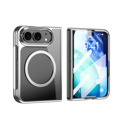 Clear Plated Magnetic Integrated Film Phone Case, For iPhone Duo