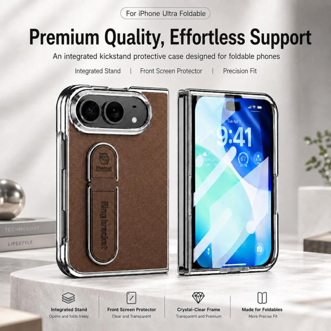 Invisible Stand Design Integrated Film Phone Case, For iPhone Duo