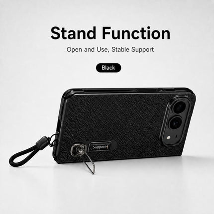 Invisible Holder Integrated Film Phone Case with Wrist Strap, For iPhone Duo