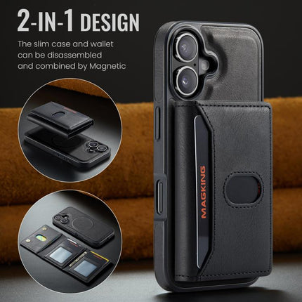 MAGKING K5 Series RFID Tri-fold Card Bag Detachable Magnetic Phone Case, For iPhone 18, For iPhone 18 Pro, For iPhone 18 Pro Max