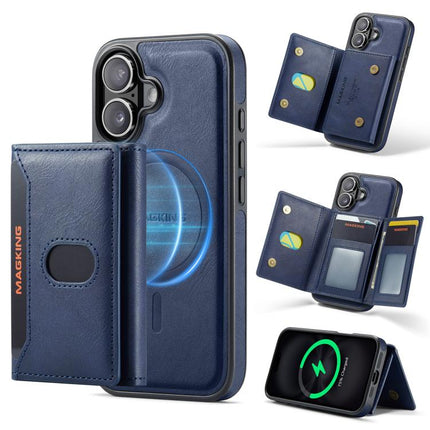 MAGKING K5 Series RFID Tri-fold Card Bag Detachable Magnetic Phone Case, For iPhone 18, For iPhone 18 Pro, For iPhone 18 Pro Max