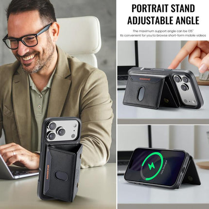 MAGKING K5 Series RFID Tri-fold Card Bag Detachable Magnetic Phone Case, For iPhone 17 Pro Max, For iPhone 17 Pro, For iPhone 17