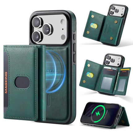 MAGKING K5 Series RFID Tri-fold Card Bag Detachable Magnetic Phone Case, For iPhone 17 Pro Max, For iPhone 17 Pro, For iPhone 17