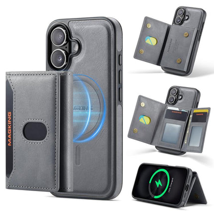 MAGKING K5 Series RFID Tri-fold Card Bag Detachable Magnetic Phone Case, For iPhone 17 Pro Max, For iPhone 17 Pro, For iPhone 17