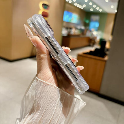 Acrylic PC Magnetic Phone Case with 360-degree Rotating Ring Holder, For iPhone Duo