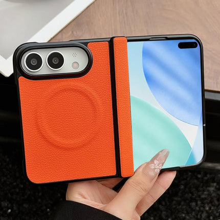 Folding Shaft Magnetic Litchi Texture Leather Phone Case, For iPhone Duo